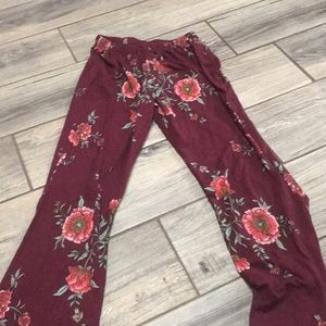 Cute girls 14/16 flare pants floral print